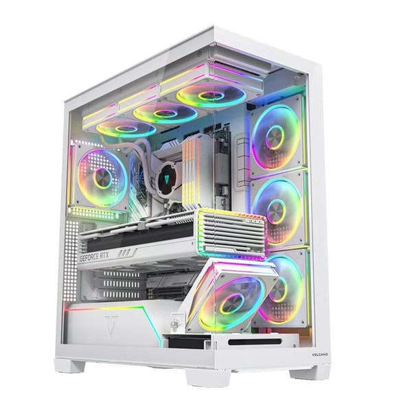 Datorlåda - MODECOM - Volcano Stellar Plus - 8 ARGB-fläktar - Härdat glas-paneler - USB-C (USB 3.2 Gen 2)