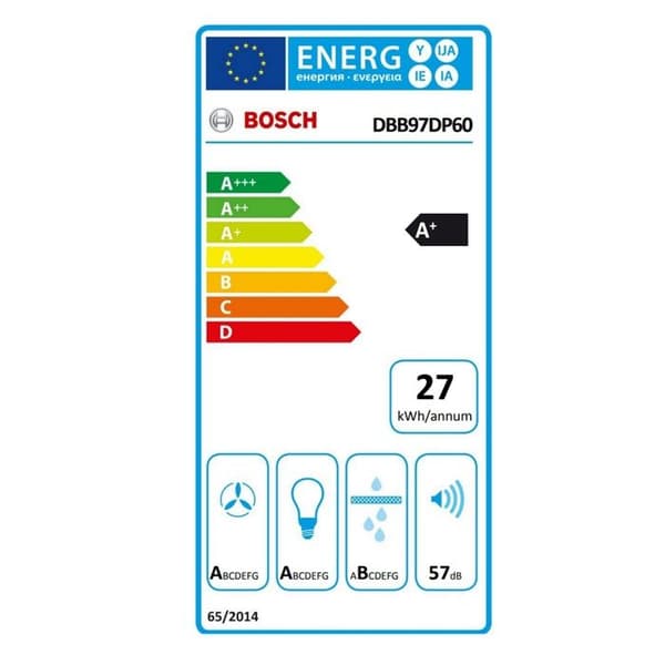 Bosch Dekorativ emhætte 90cm 699m3/h mat sort - DBB97DP60