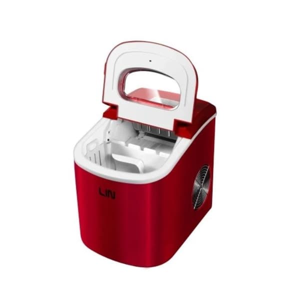 Rød ismaskine LIN ICE PRO-R12