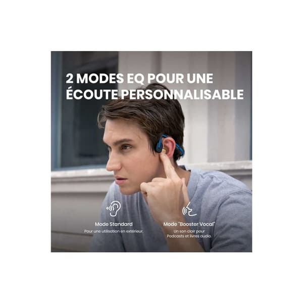 Bone Conduction Hörlurar - Shokz - Openmove - Bluetooth - Trådlöst - Elevation Blue