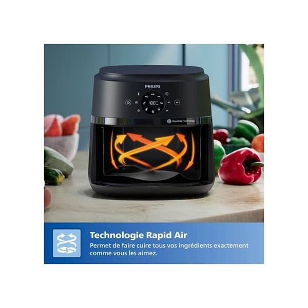 Friture uden olie - Philips - NA231/00 - 1700 watt - 6,2 liter - 13 madlavningsmetoder