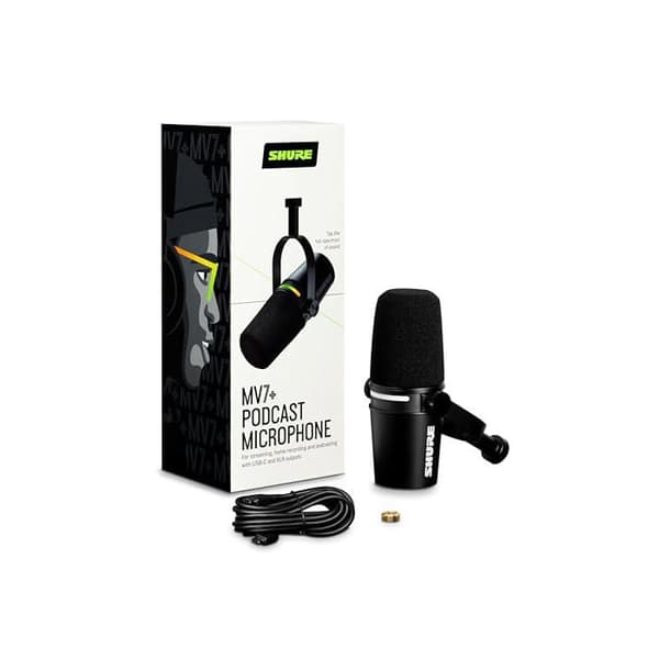 Shure MV7+ K dynamisk mikrofon
