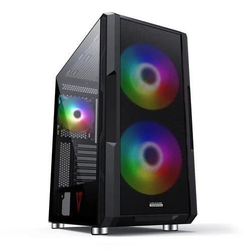 PC-chassi - MODECOM - AMIRANI ARGB - Midi Tower - Svart - Vattenkylning
