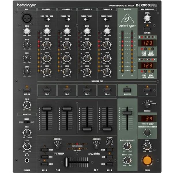 DJ-mixer - BEHRINGER - DJX900 USB - 24-bit digitale effekter - USB-interface - BPM Sync tællere