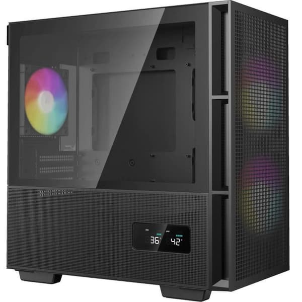Boitier PC - DEEPCOOL - CH360 Digital - Utan strömförsörjning - Mini-torn - M-ATX-format - Svart