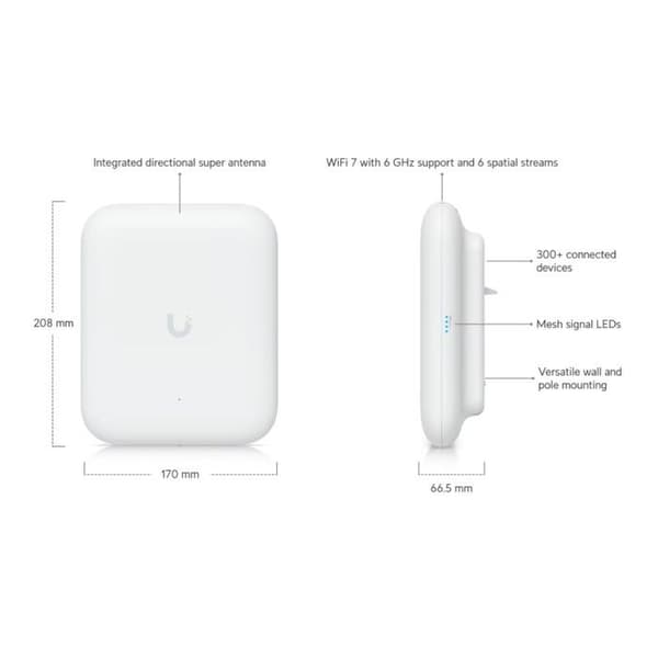 Access Point Ubiquiti U7 Pro WiFi7 IP67 PoE+