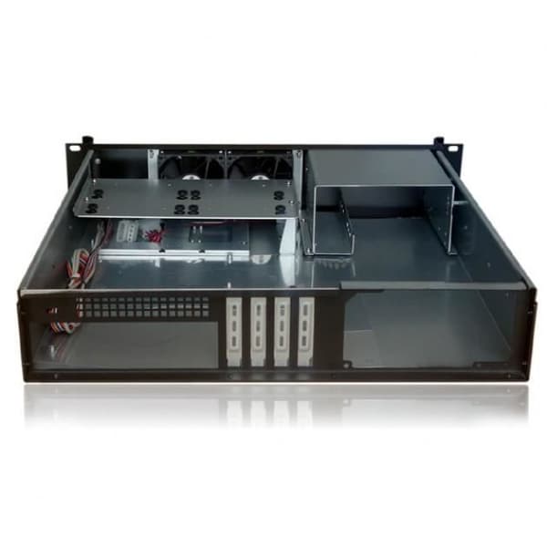 Servercase Techly I-CASE IPC-240L - Support - Aluminium, Stål - Micro-ATX, Mini-ITX - Sort