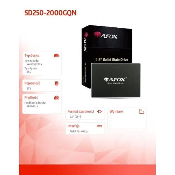 AFOX SSD 2TB QLC - 4897033784399