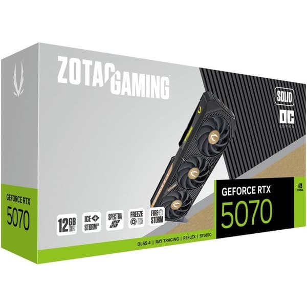 ZOTAC - Gaming grafikkort - GeForce RTX 5070 - Solid OC - 12 Go
