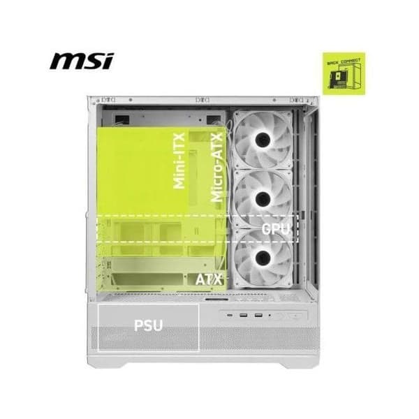 PC-chassi - MSI - MAG Pano 110R PZ - Mid-tower - Vit