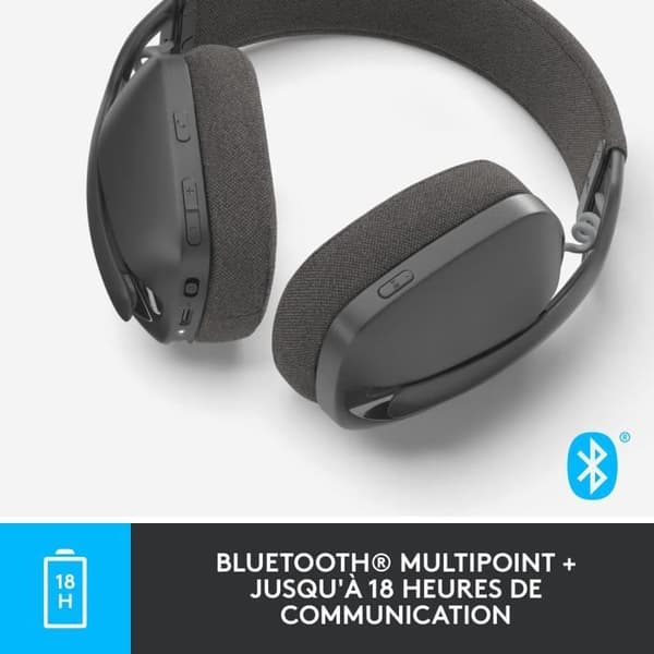 Hovedtelefoner - Trådløse - Logitech - Zone Vibe 100 - Bluetooth - Støjreducerende - Grafit