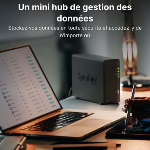 NAS-server - SYNOLOGY - DS124 - 1 bås - Gigabit Ethernet - 1 GB RAM