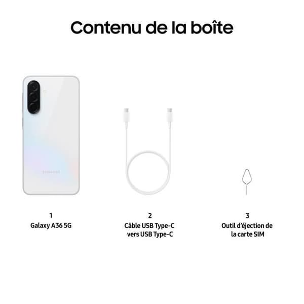 SAMSUNG Galaxy A36 5G Smartphone 256 GB Vit