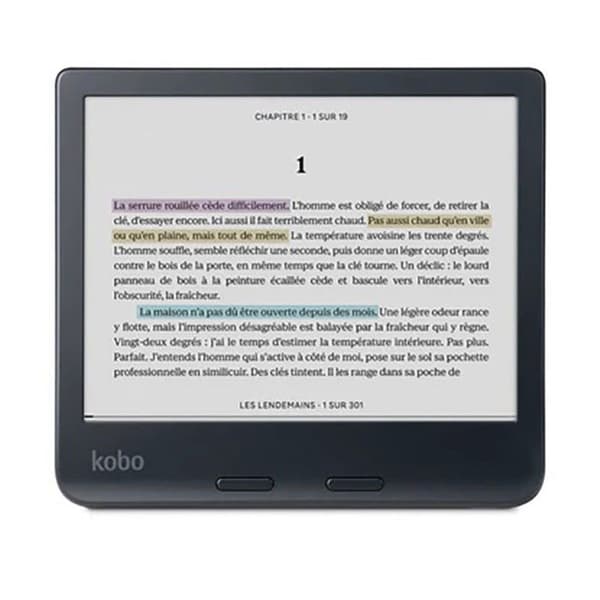 Kobo Libra Farve Sort E-bogslæser Farveskærm MOBILITET KOBO TABLET MULTIMEDIE L