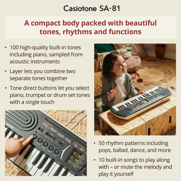 Casio SA-81 Klaver med dynamisk anslag