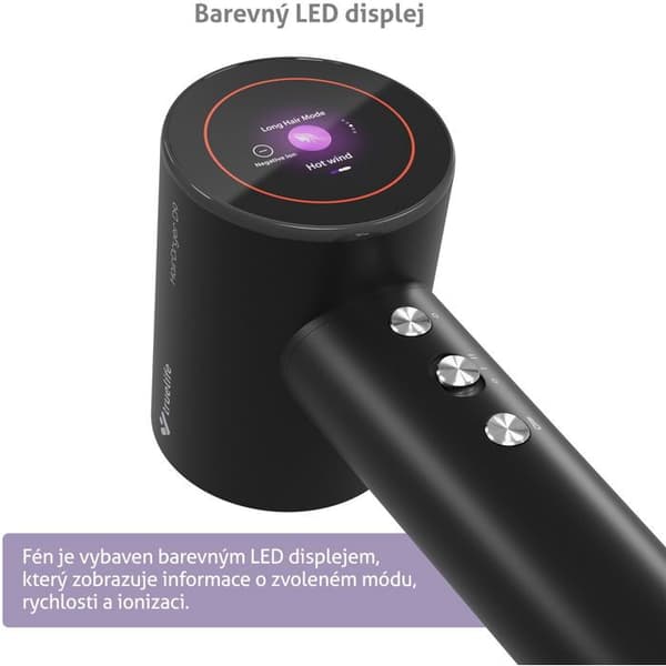 Hårtørrer - TRUELIFE - D9 - 1600 W - 5 hastigheder - Ionisator med diffuser