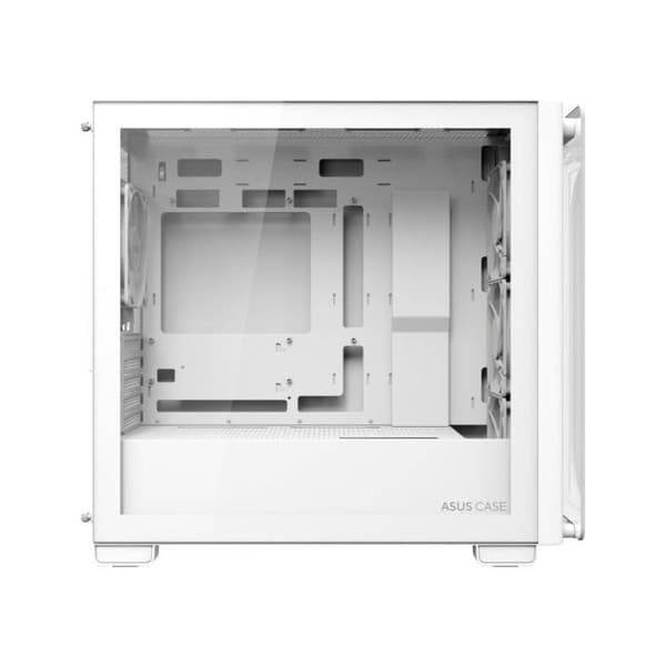 ASUS A23 PLUS mini tower hvid ARGB med sidepanel i hærdet glas