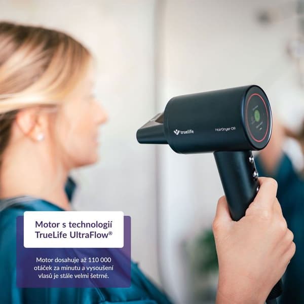 Hårtørrer - TRUELIFE - D9 - 1600 W - 5 hastigheder - Ionisator med diffuser
