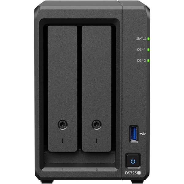 NAS-server til SME - SYNOLOGY - DS725+ - 2 skuffer - 4 GB RAM