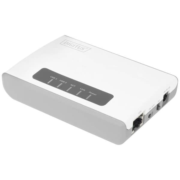 Printserver - Assmann - DN-13024 - Wireless 300N - 2 USB2.0 porte - Netværks USB hub