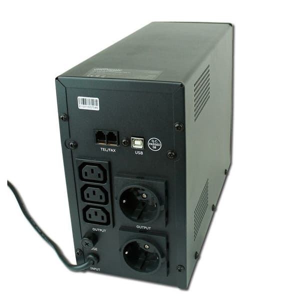 Ondulator - Line interactive - 1200 VA - 3 C13-stik - 1 USB-stik - LCD-skærm