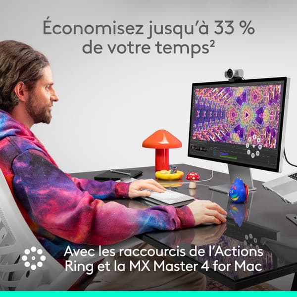 Trådløs mus - Logitech - MX Master 4 til Mac - Ergonomisk - Sort