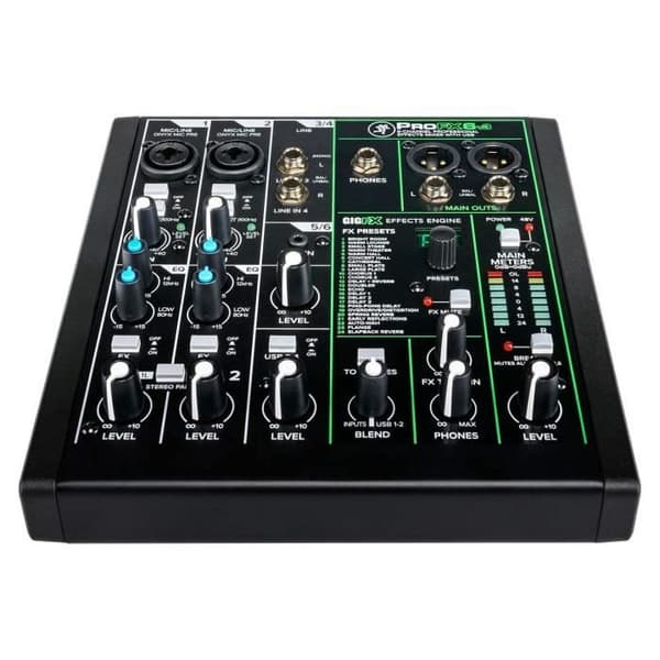 Mixing Board - Mackie - ProFX6v3 - Primær farve: Sort