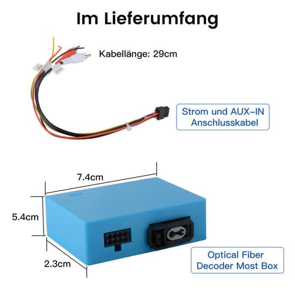 Fiber Optic Decoder Case - AWESAFE - Porsche Cayenne - Mercedes Benz ML/GL/R-Klass - Blå