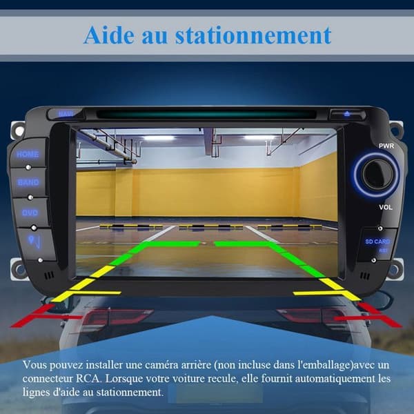 Autoradio Android - AWESAFE - 7" HD Touchskærm - Bluetooth - GPS - Double-Din