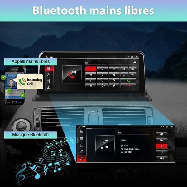 AWESAFE Autoradio Android 13 til BMW 1 Series E81 E82 E87 E88 (2006-2011) med 8.8'' skærm Carplay Android Auto WIFI (Ingen system)