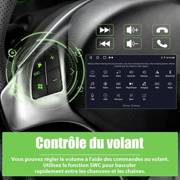 Android-bilradio - AWESAFE - 4G Android 13 - 6Go+128Go - 7'' Touchskärm - CarPlay/Android Auto