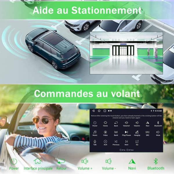 Autoradio Android - AWESAFE - Android 13 - 2Go+32Go - CarPlay/Android Auto - GPS WiFi Bluetooth