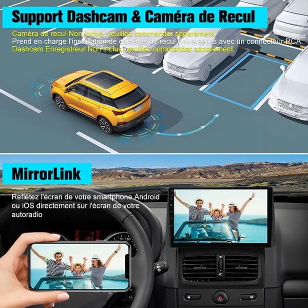 AWESAFE Autoradio Android 2Go+32Go til BMW X3 E83 (2004-2012) med 9'' Touchskærm Carplay GPS Bluetooth Android Auto