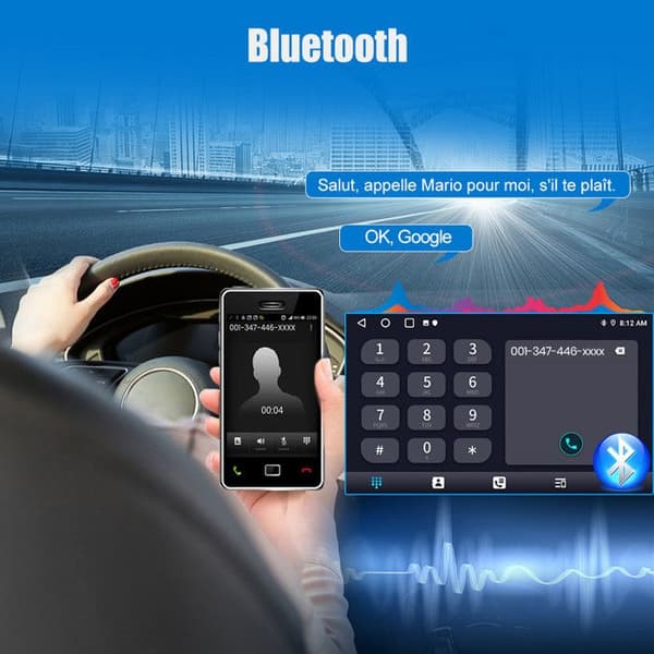 Autoradio Android - AWESAFE - Android 13 4G (4Go+64Go) - 7'' touchscreen - CarPlay/Android Auto - GPS WiFi FM