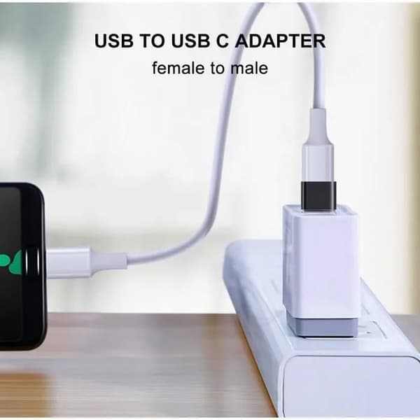AWESAFE 4 stk USB-C til USB-A 3.0 OTG 5 Gbps, Han til Hun, Sort