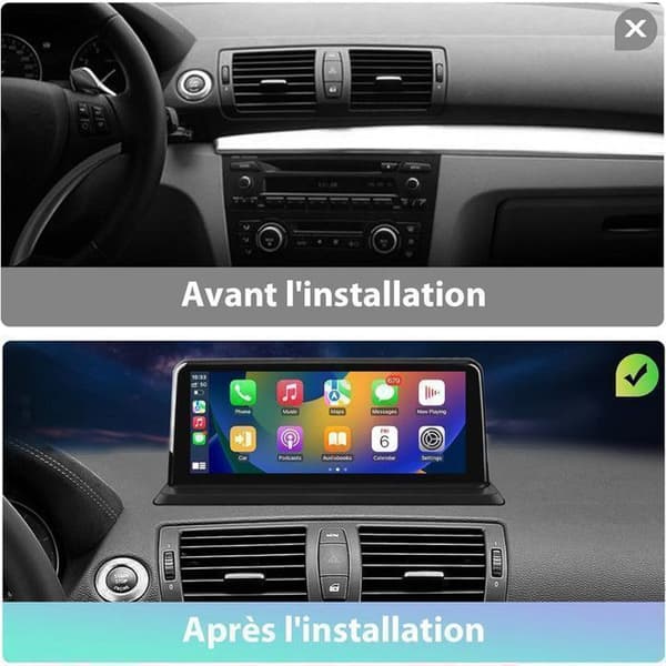 AWESAFE Autoradio Android 13 til BMW 1 Series E81 E82 E87 E88 (2006-2011) med 8.8'' skærm Carplay Android Auto WIFI (Ingen system)