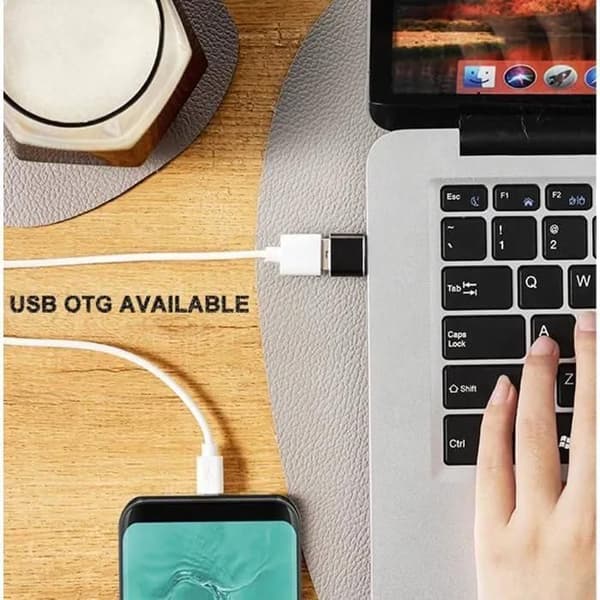 AWESAFE 4 stk USB-C til USB-A 3.0 OTG 5 Gbps, Han til Hun, Sort