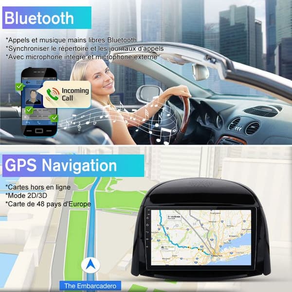 Android bilradio - AWESAFE - 4G - 10.1'' Skärm - 4Go RAM - 64Go Lagring - Bluetooth