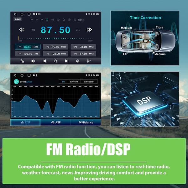 Android-bilradio - AWESAFE - 4G Android 13 - 6Go+128Go - 7'' Touchskärm - CarPlay/Android Auto