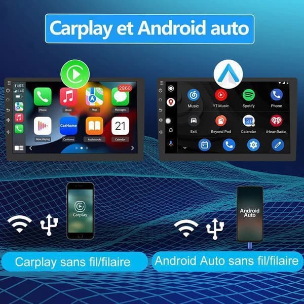 AWESAFE Autoradio Android 13 til Mazda 2009-2013 2Go+32Go med Carplay GPS WiFi USB SD Bluetooth Android Auto
