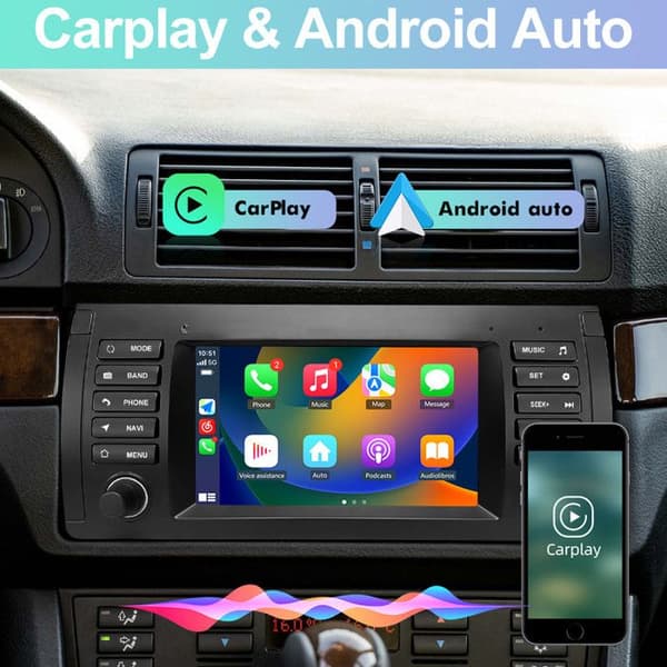 Autoradio Android - AWESAFE - til BMW E39 (1996-2003) - Android 13 - 2Go+64Go - 7'' touchskærm