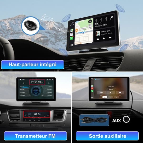 AWESAFE GPS Auto Carplay Ilman 9'' IPS Näyttö hopea Carplay Android Auto Bluetooth