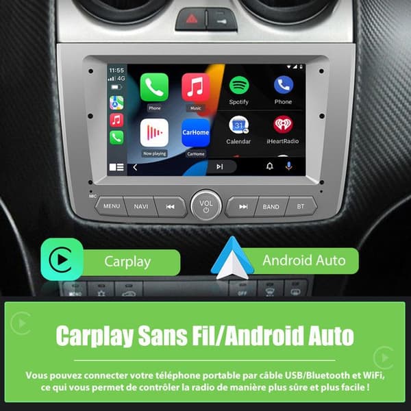 Android-bilradio - AWESAFE - 4G Android 13 - 6Go+128Go - 7'' Touchskärm - CarPlay/Android Auto