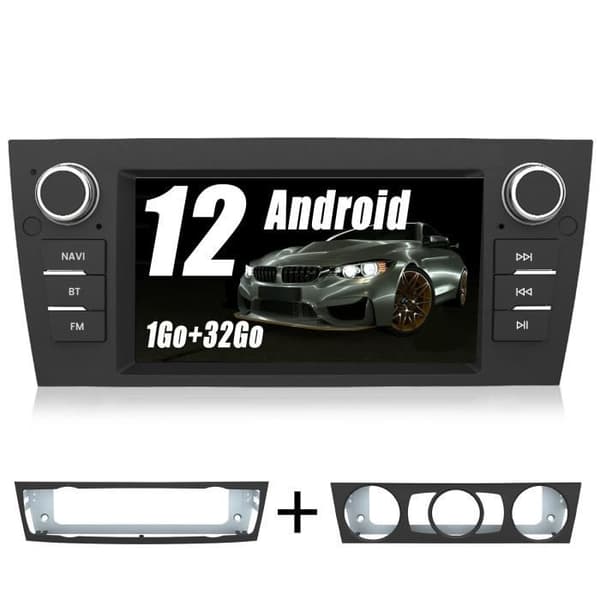AWESAFE Autoradio Android 13 1Go+32Go til BMW Serie 3 E90 E91 E92 E93 7'' Touchskærm med GPS Bluetooth