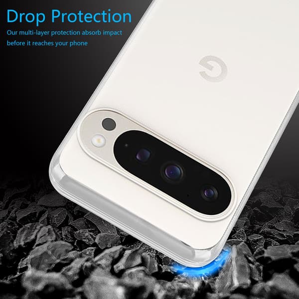 Mobilskal kompatibel med Google Pixel 9 / 9 PRO Transparent