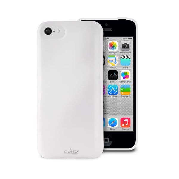 Skal - Puro - iPhone 5C - Stötsäker - TPU - Vit