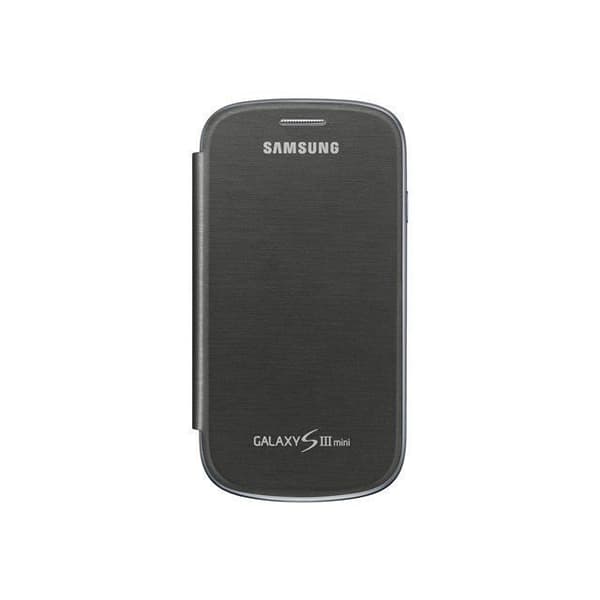 Fodral - SAMSUNG - Galaxy S3 Mini I8190 - Sidofodral - Halvstyv silikon - Mörkgrå