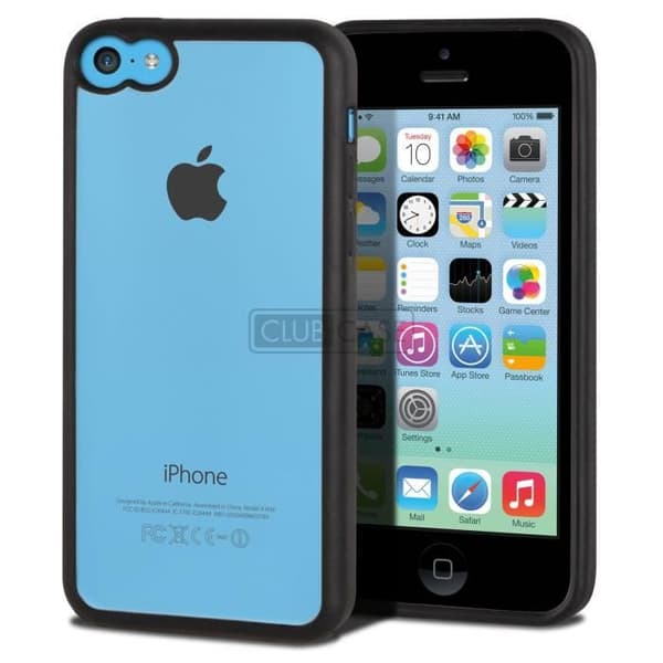 Fodral/Etui - MUVIT - iPhone 5C - TPU/PC - Svart - Stötskydd