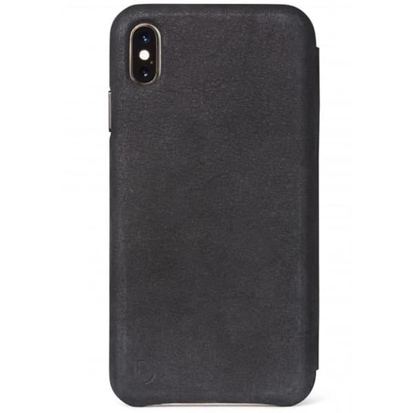 Läderfodral - DECODED - iPhone Xs Max - Slim - Svart - Äkta läder