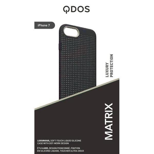 Coque - QDOS - MATRIX - Grå Antracit - Hård - Kompatibel med APPLE IPHONE 7